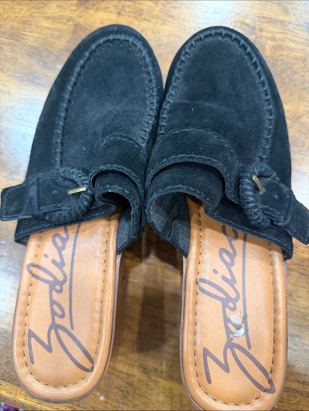 Zodiac Black Suede Men’s Slip-On Loafers with Tan Insole